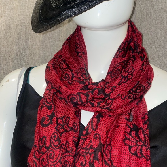 Red Infinity Scarf - Picture 2 of 5
